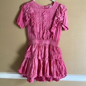 LoveShackFancy Natasha Ruffled Mini Dress